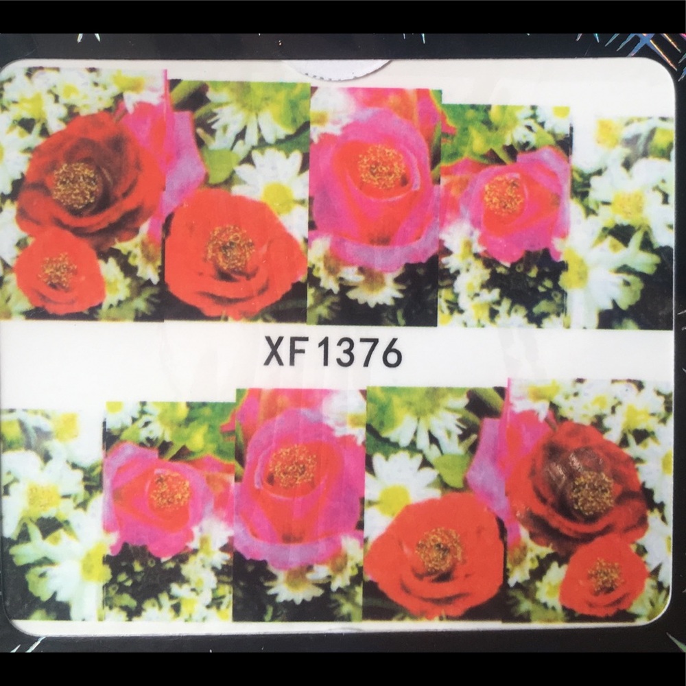3 for $12 NWT Nail Art Waterslide Tattoos Poppies